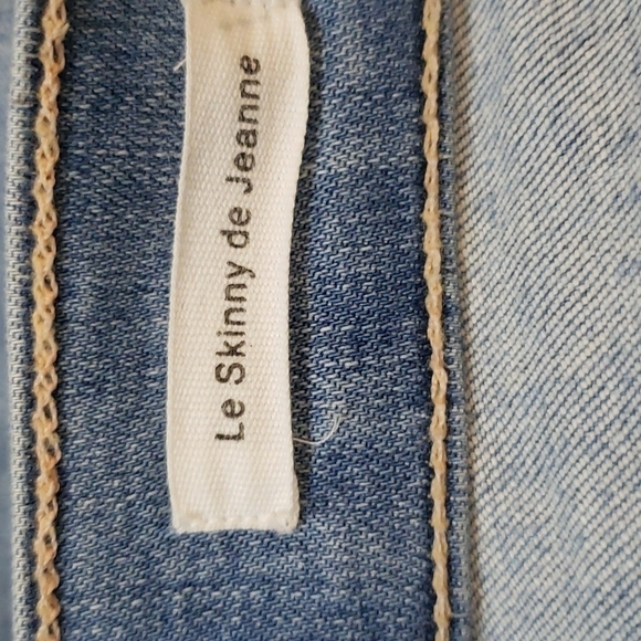 FRAME DENIM LE SKINNY DE JEANNE TWO STEPS FRAYED HEM ANTIBES JEAN, SIZE 24 - Picture 5 of 13